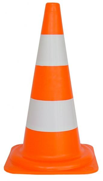 colorline Verkeerskegel PVC oranje / wit - 50 cm